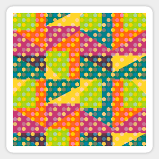 Colorful shapes and hexagons Sticker